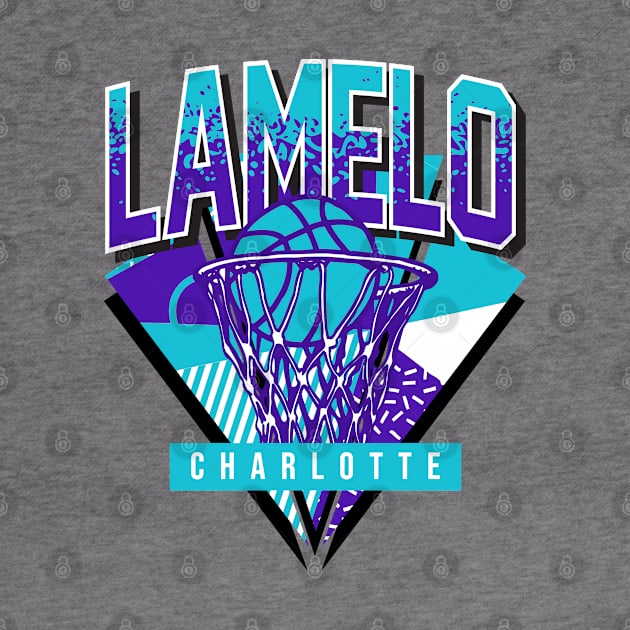 Lamelo Retro Charlotte Basketball Throwback by funandgames